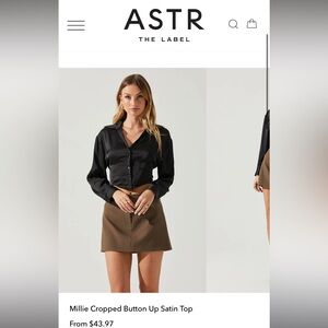NWT ASTR black Millie top